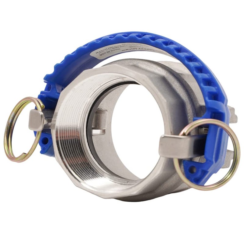 FireHoseDirect Camlock Safety Locks - Fits 2" Cam & Groove - Made in USA - Heavy Duty Plastic - Blue - Image 4